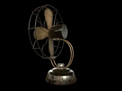 Antique Fan Low-poly 3D model
