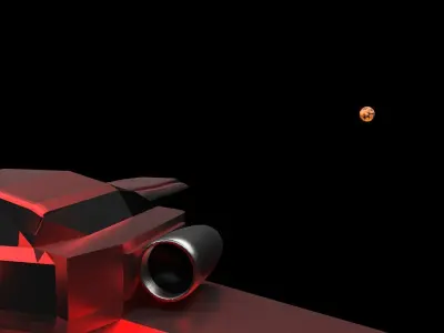 Low-Poly Spaceship fighter jet Low-poly 3D model