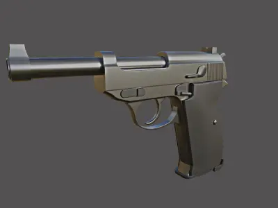Pistol High Poly 4 Free low-poly 3D model
