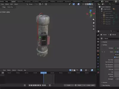 Low poly Home-made bomb Low-poly 3D model