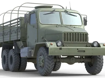 Praga V3S Military Truck  Low-poly 3D model