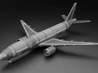 Boeing 777-200ER 3D model purchase