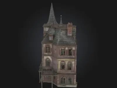 Haunted Victorian Manor  Gothic Grandeur with a Ghostly Presence 3D model