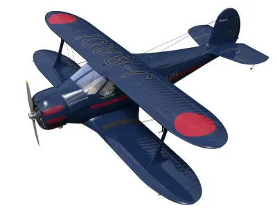 Beechcraft Model C17E Staggerwing 3D model