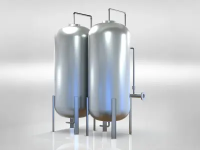 Vertical capacity metering system 3D model
