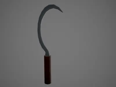 Stylized Sickle Free low-poly 3D model