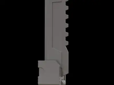Mecha hard surface sword 3D model