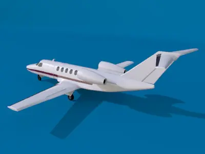 Cessna citation cj4 private jet 3D model