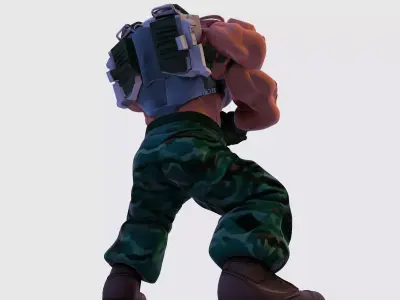 High Poly Jack 5 from takken Character 3D  3D print model