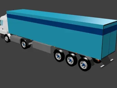 Truck Box  Low-poly 3D model