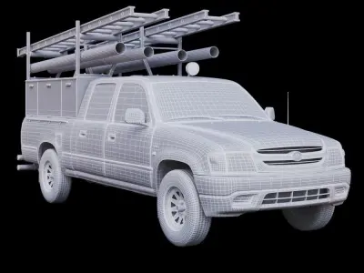 Great Wall Deer Electrician Crew PickUp 3D model
