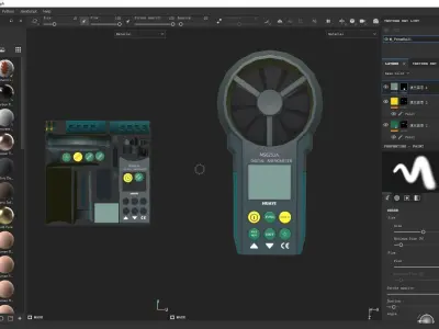 anemograph Low-poly 3D model