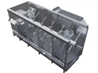 Beet cleaning machine 3D model