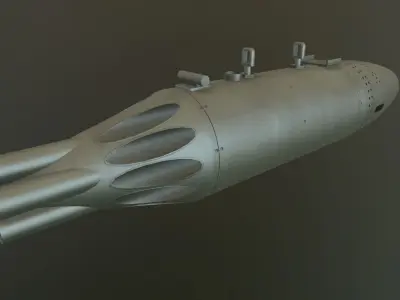 Rocket Launcher UB-16-57UM Low-poly 3D model