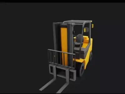 Forklift 3D Model Industrial 3D model