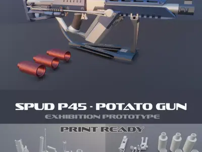 SPUD P45 POTATOGUN 3D model