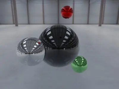 HDRI - Factory Hall Interior 7 Low-poly 3D model