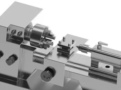 Stylish Lathe Machine 3D print model