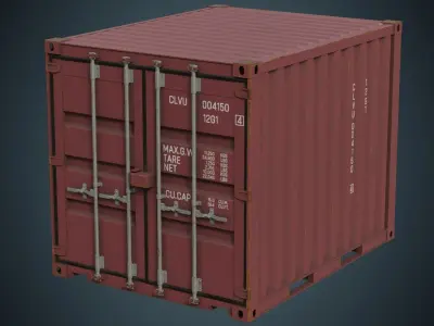 Cargo Container 5B Low-poly 3D model