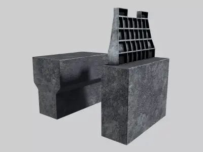 Industrial Ladle Holder Low-poly 3D model