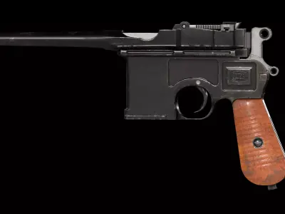 Mauser Pistol Low-poly 3D model