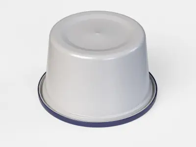 8 oz Yogurt Sour Cream French Onion Dip Container with Lid 3D model