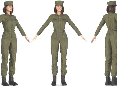PILOT WOMAN 3D model