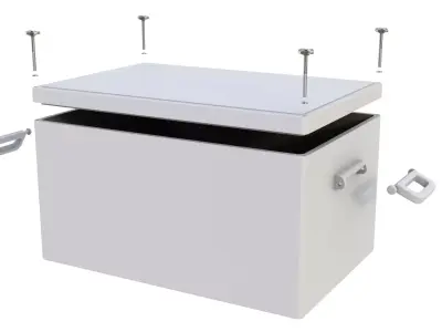 Plastic container 03 3D model