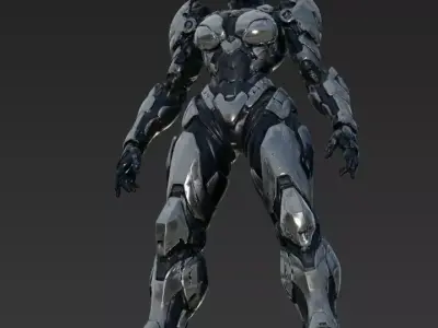 Female Rhino Robot 3D model