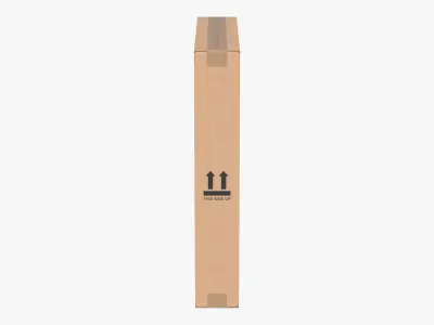 Cardboard Box 50x10x60 Closed 3D model