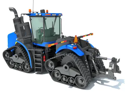 Track Tractor New Holland 3D model