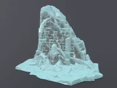 Buddha Rock Low-poly 3D model