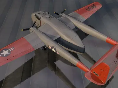 Fairchild C-82 Packet 3D model