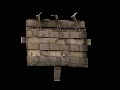 AVS Detachable Flap M4 Flat Low-poly 3D model