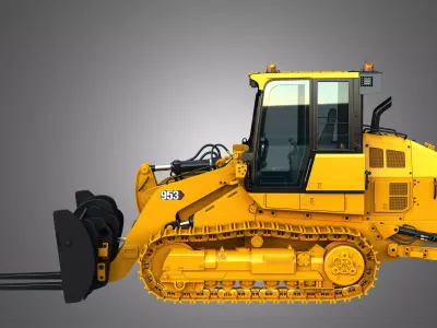 953 Track Loader - Fork 3D model