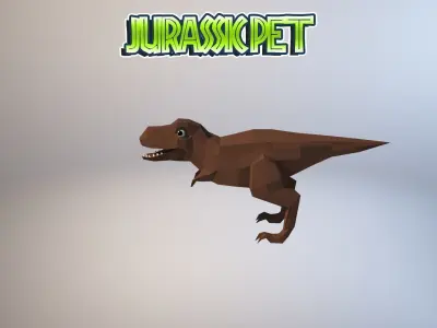 Tyrannosaurus jurassic pet Low-poly 3D model