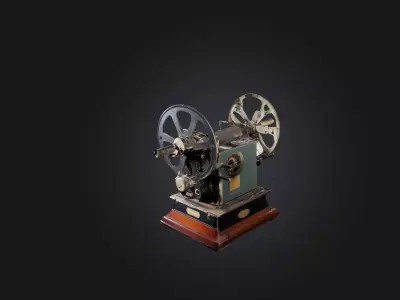 Antique Film Projector Low-poly 3D model
