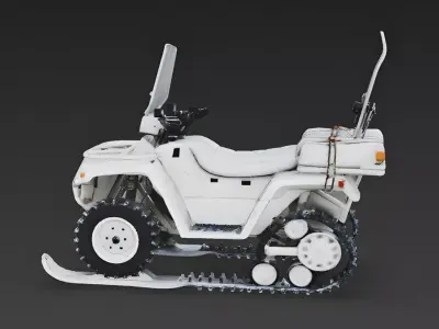 Arctic Reconnaissance ATV -Quad Bike- 3D Model Low-poly 3D model