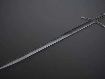 Short Sword Low-poly 3D model get