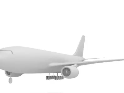 Plane High Res 3D model