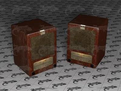 Old radio Free low-poly 3D model