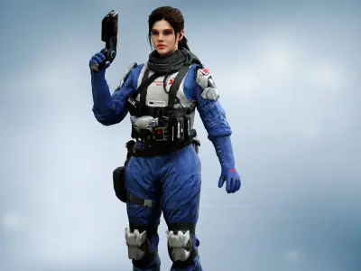 Sci Fi Medic Soldier Low-poly 3D model