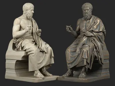 Plato Sculpture 3D model