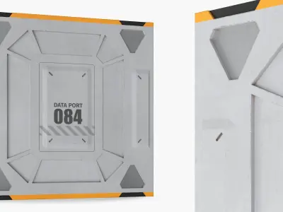 Communication Relay Hatch 084 White 3D model