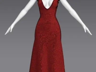 Woman Clothing A-Pose 522 Low-poly 3D model