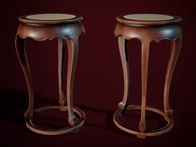 Victorian Round Table Low-poly 3D model