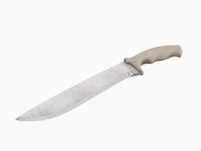 Machete Knife 02 Low-poly 3D model