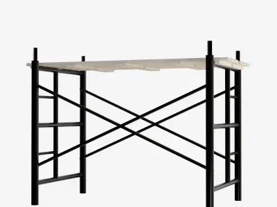 Scaffolding Construction Low-poly 3D model