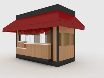 Booth 3 Takoyaki 3D model