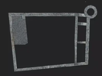 Balvenie Castle Low-poly 3D model